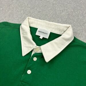 Norse Projects Rugby Shirt Mens Large Green Long Sleeve Ruben Polo